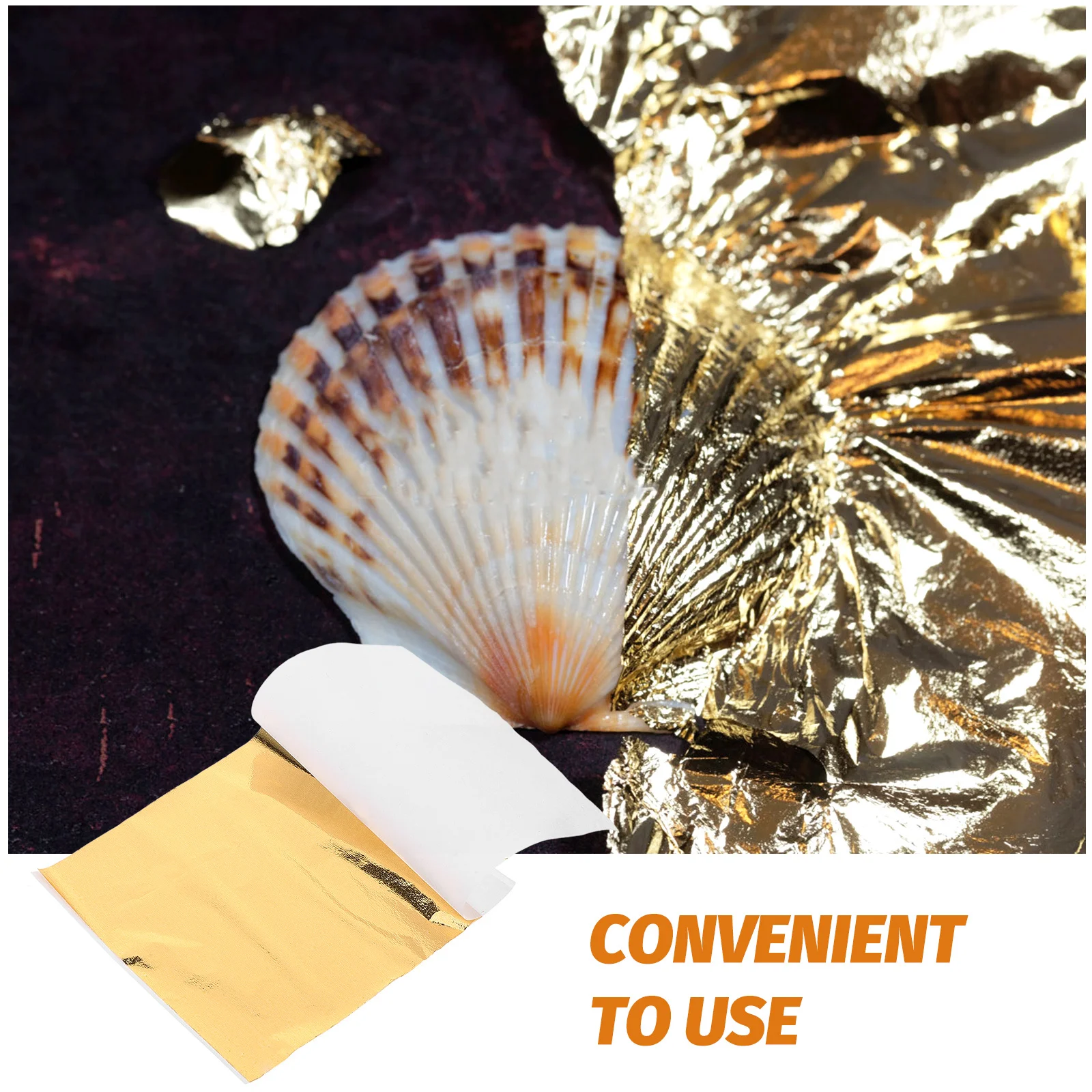 

100 Sheets Gold Foil Sheets Imitation Gold Leaf Flakes DIY Supplies for Craft Decoration Arts Gilding Flakes DIY Handcraft Decor