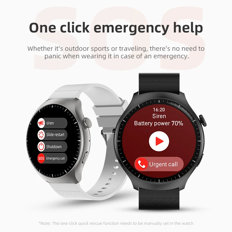 Howear Watch 4 Pro ساعة ذكية للرجال متصلة الدردشة GPT NFC الرياضة الخارجية بلوتوث مكالمة وحدة تحكم بالموسيقى العبرية دائما على الاتصال الهاتفي
