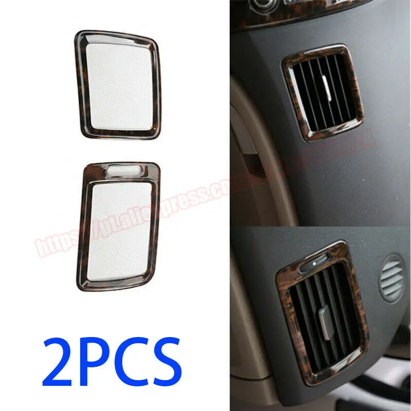 

For HONDA Civic 8th 2006-2011 2pcs Wood grain dashboard upper air outlet vent trim car acesssories