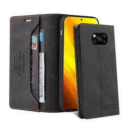 For Mi Poco X6 Pro Wallet RFID Blocking Magnetic Flip Leather Case For Xiaomi Mi Poco X5 X4 X3 Pro F5 Pro F3 C65 C55 M5S Cover