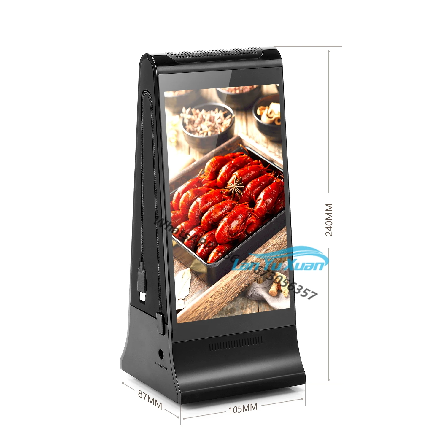 

Digital Dual 7 Inch Touch Menu Display Restaurant Table Advertising New Arrivals