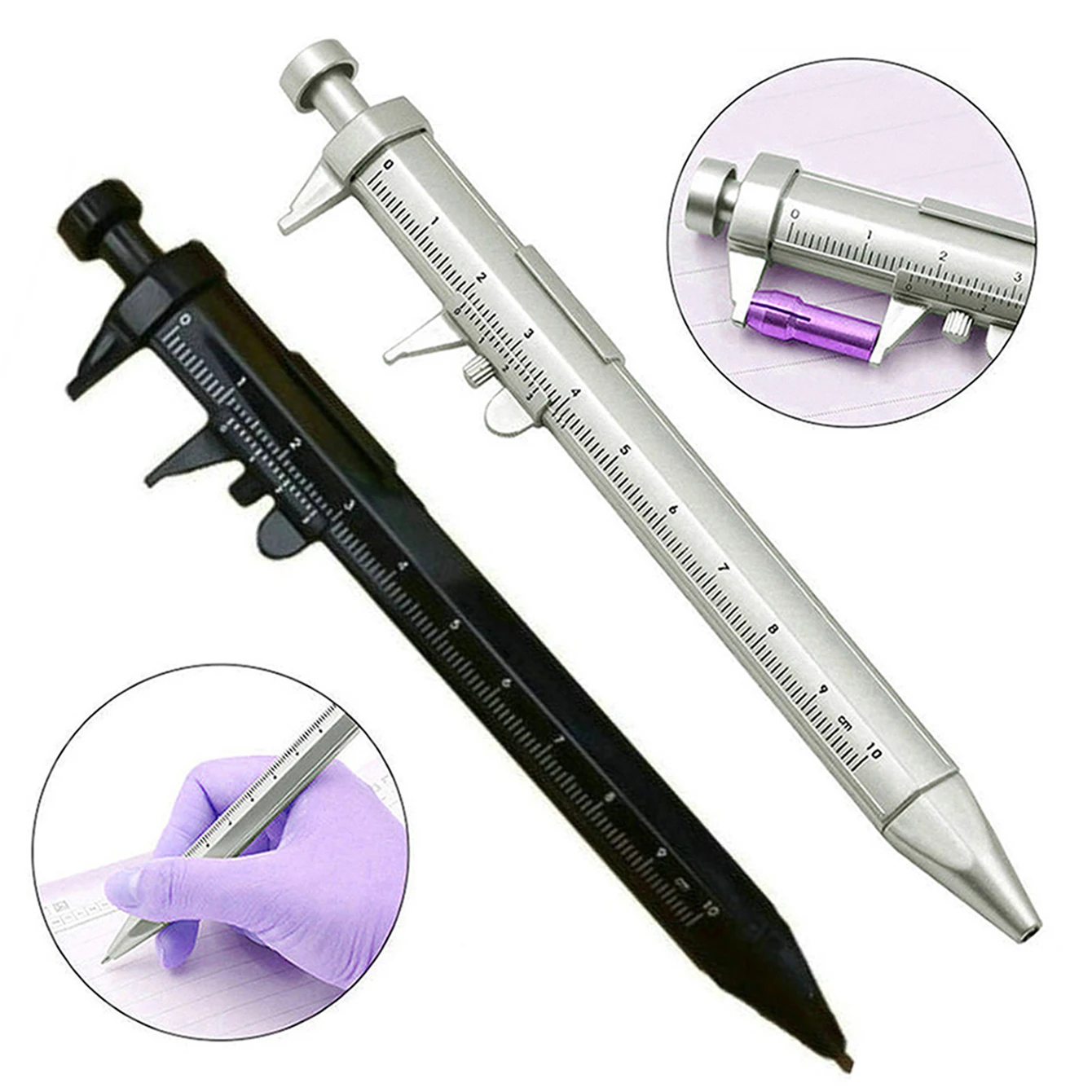 Multifunction Caliper Ballpoint Pen Gel Ink Pen Vernier Caliper Roller Ball Pen Creativity Stationery