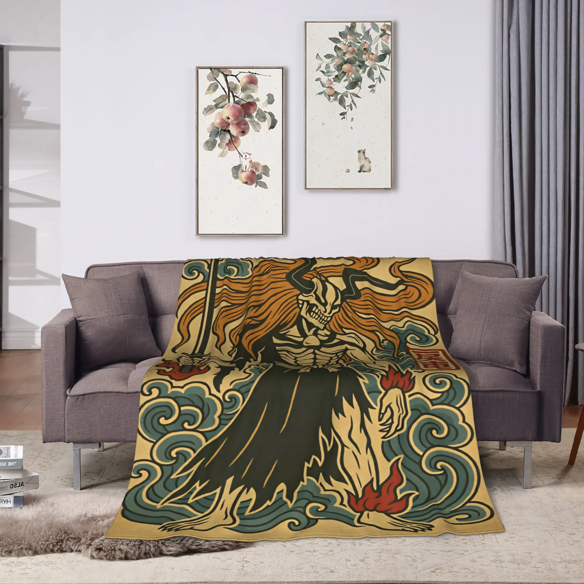 Bleach Kurosaki Ichigo Anime Cartoon Blanket Quality Warm Soft  Bedding Throws Winter Camping Home Decor Graphic Bedspread