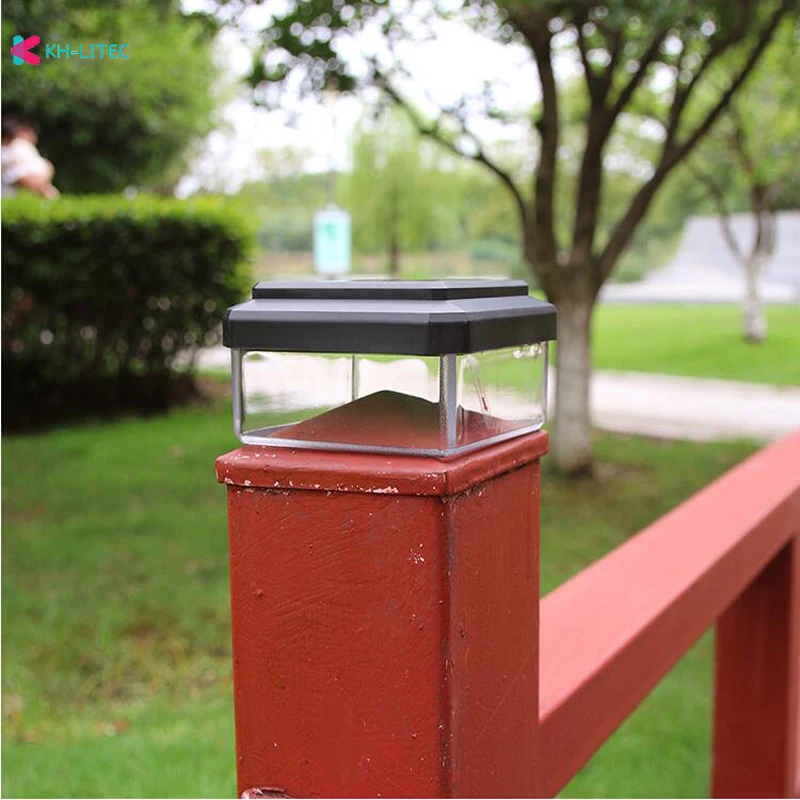 4PCS/6PCS Solar Powered LED Square Fence Light Warm Lamp Outdoor Lighting Waterproof Pillar IP65 Outdoor Solar Lamp for Garden