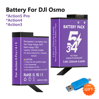 For DJI Osmo Action 5 Pro Action 4 Camera Battery 2250mAh For DJI Osmo Action 5 Pro Action 3 Action 4 Sports Camera Accessories