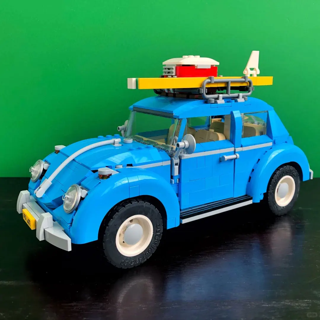 

1167PCS Technical Creative Retro Blue Beetle Car Building Blocks Assemble Bricks Camper Vehicle Toy Gift For Children Kids