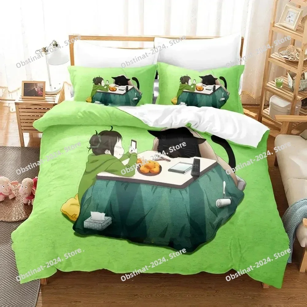 Anime Masterful Cat Is Depressed Again Today Bedding Set Duvet Cover Bed Set Quilt Cover Pillowcase Comforter king Queen Size