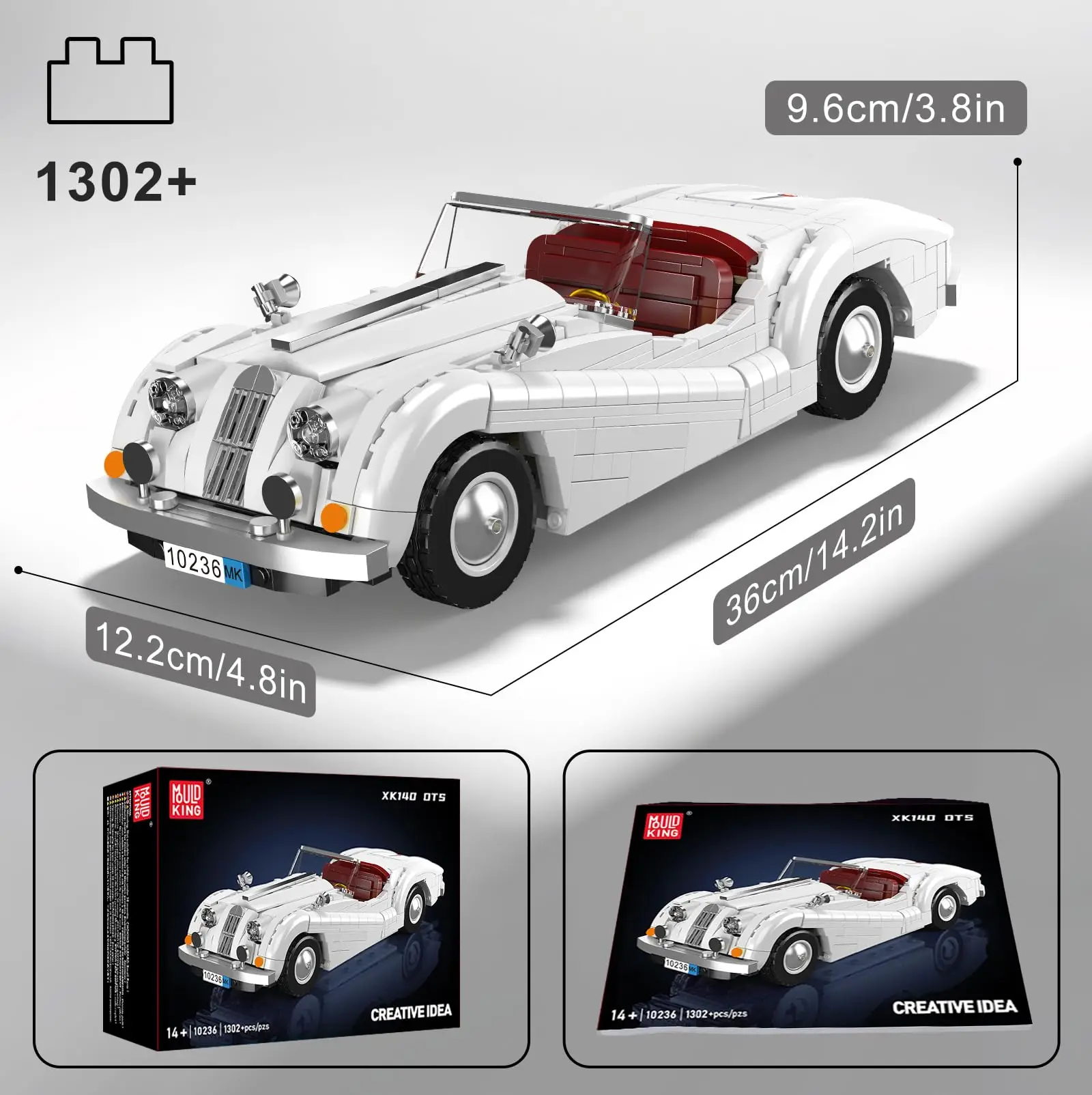 

1302 шт., наборы строительных блоков для спортивных автомобилей, MOC, комплект классической модели автомобиля, наборы для сборки гоночных моделей суперкара, коллекции для энтузиастов