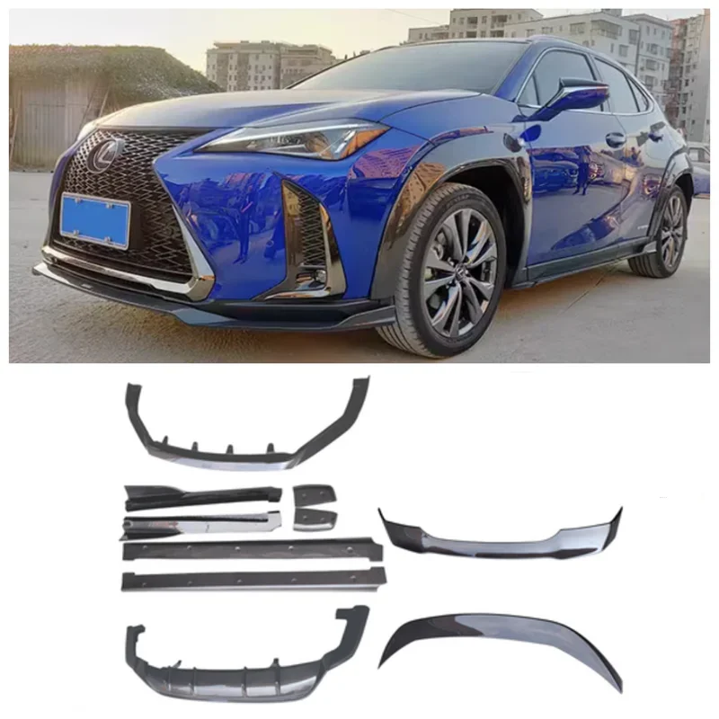 

For Lexus UX200 UX260 UX300 2018-2023 High Quality Carbon Fiber Front Lip Rear Diffuser Spoiler Side Skirt Body Kit Protector