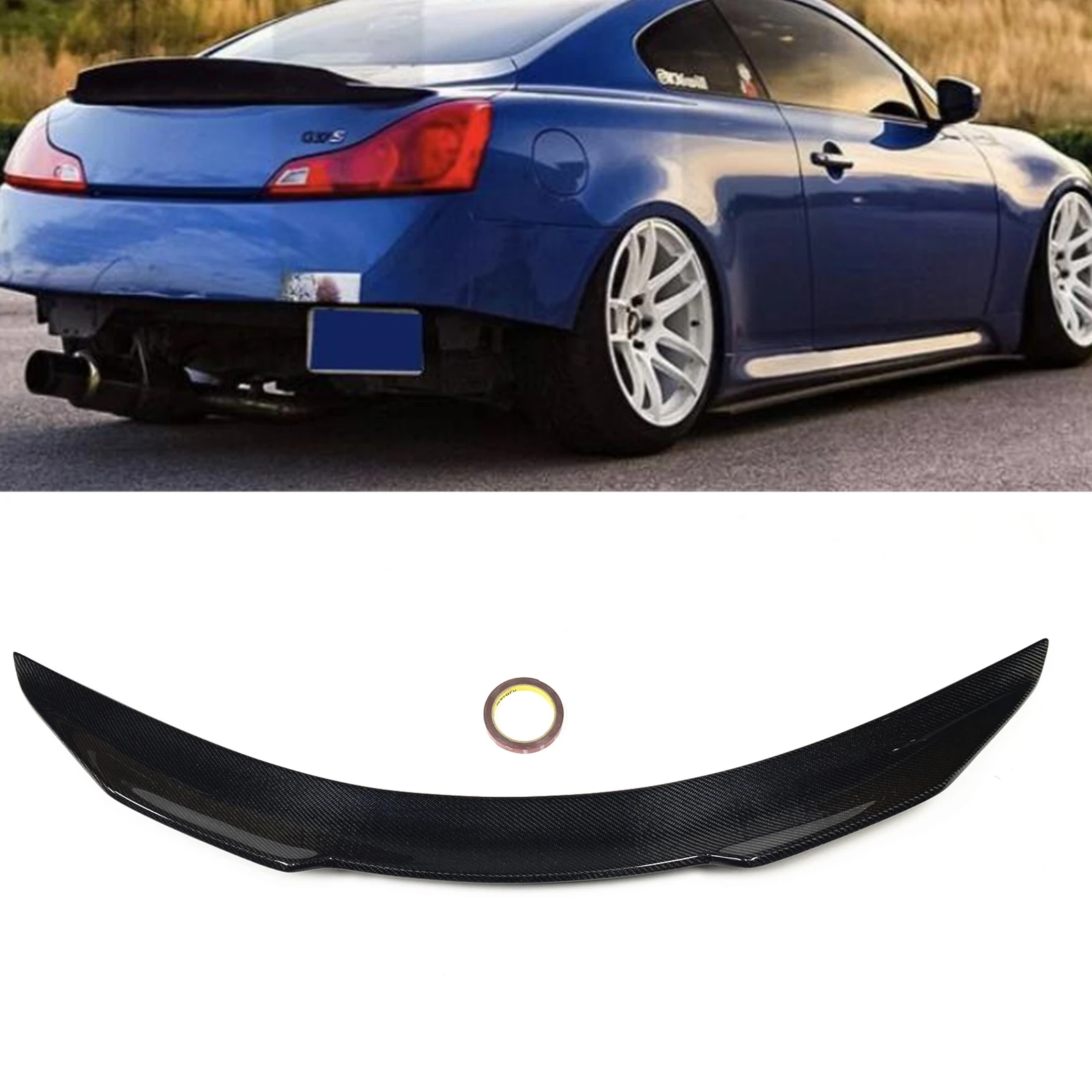 

Rear Trunk Lid Spoiler Lip Wing High Kick Splitter Auto Accessories For Infiniti G37 2008 2009 2010 2011 2012 2013 PSM Style