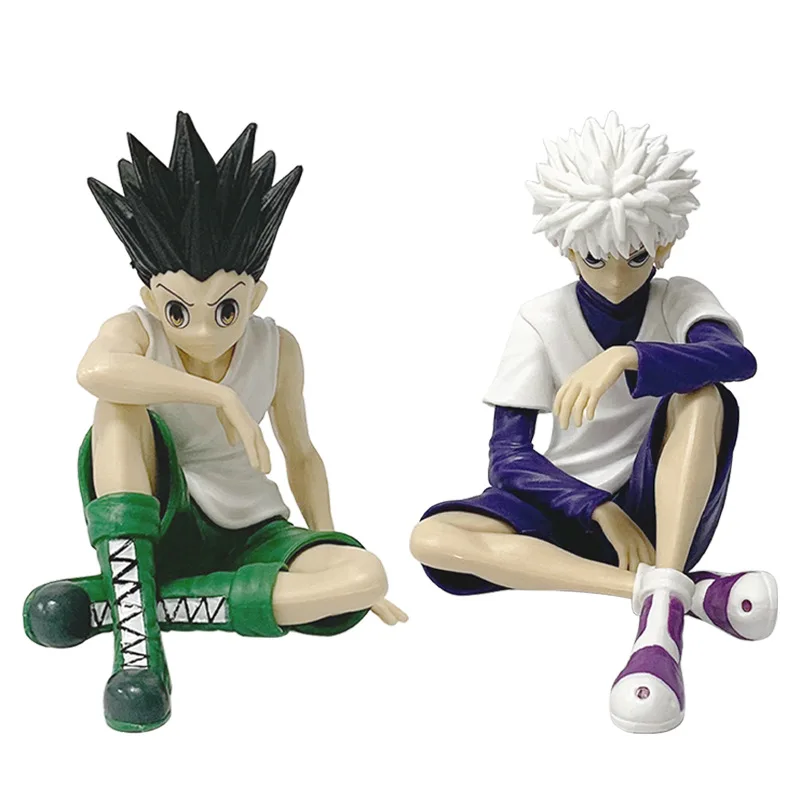 

Hunter x Hunter GK Sitting Pose Killua Gon Figure Anime Desktop Decor Model Toy