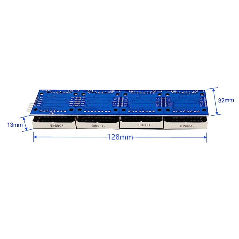 Módulo de pantalla LED de matriz de puntos COFA-MAX7219 32X8, Control MCU de cátodo común 4 en 1 con cable de 5 pines para Arduino (multicolor) Easy T