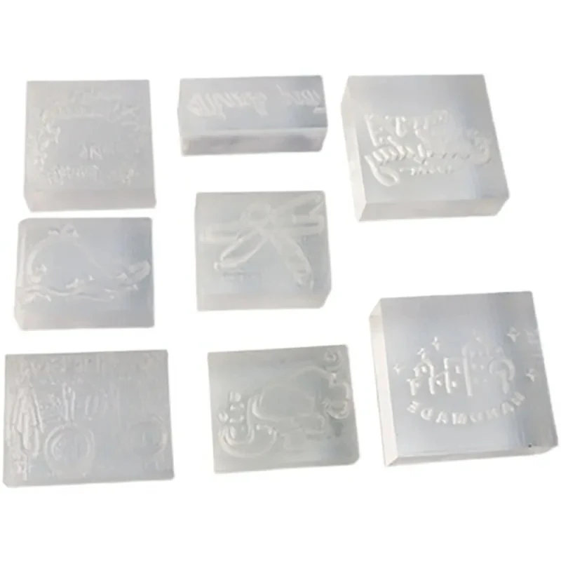 Custom Made Soap Stamp , Flower Letters, Handmade, Clear Acrylic Clay, Ceramics Pottery, Sealing Seal Mold Tools Kits, 40x40mm