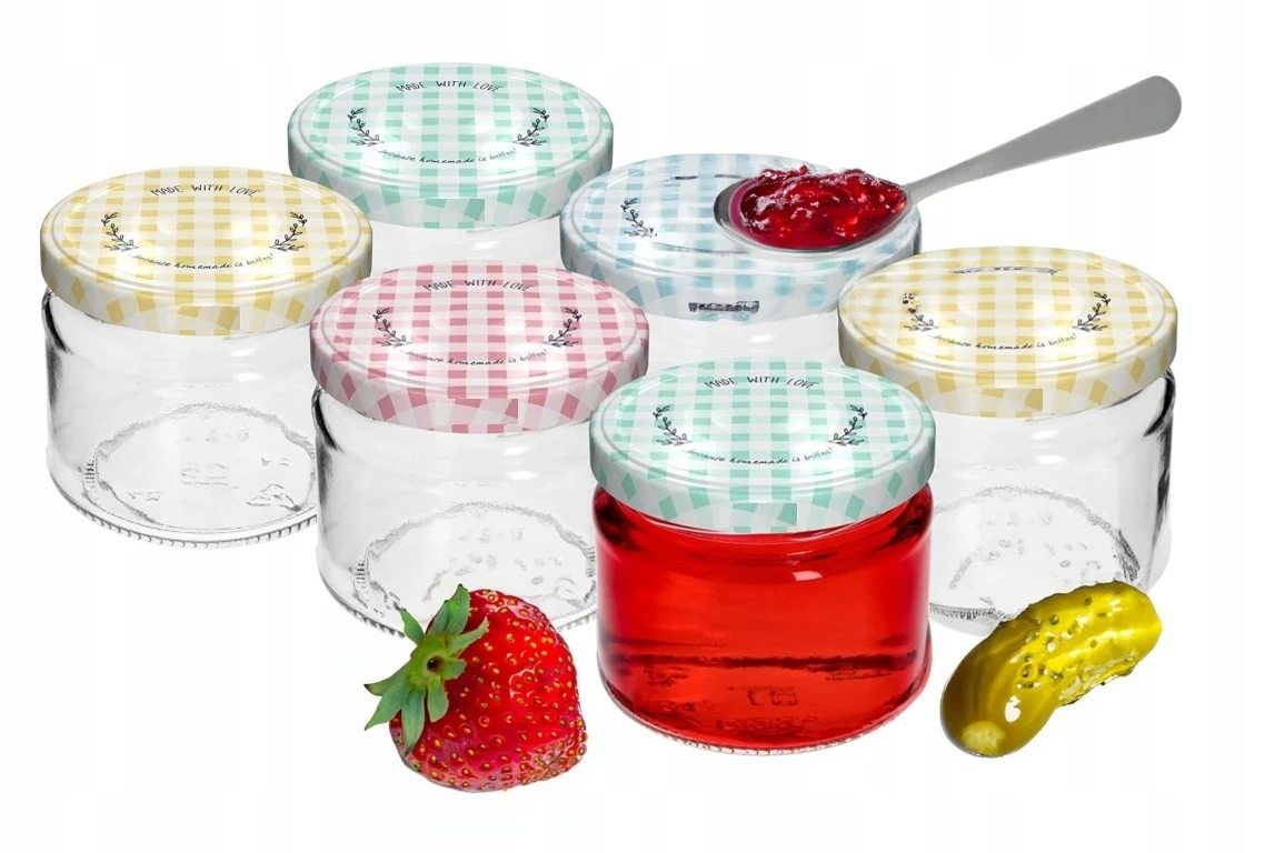 Potten voor jam met doppen 6 stuks 330 ml