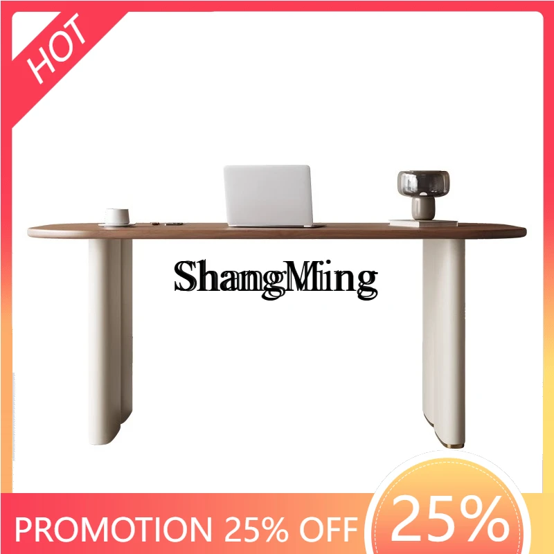 

ZYY exquisite premium saddle leather desk and chair home study table light luxury modern simple office computer desk