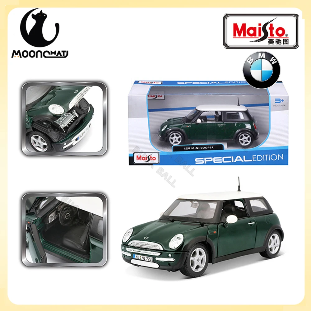 1:24 Maisto BWM MINI COOPER Model BWM Alloy Car Die Cast Sports Car Collection Luxury Vehicle Ornament Boyfriend Birthday Gift