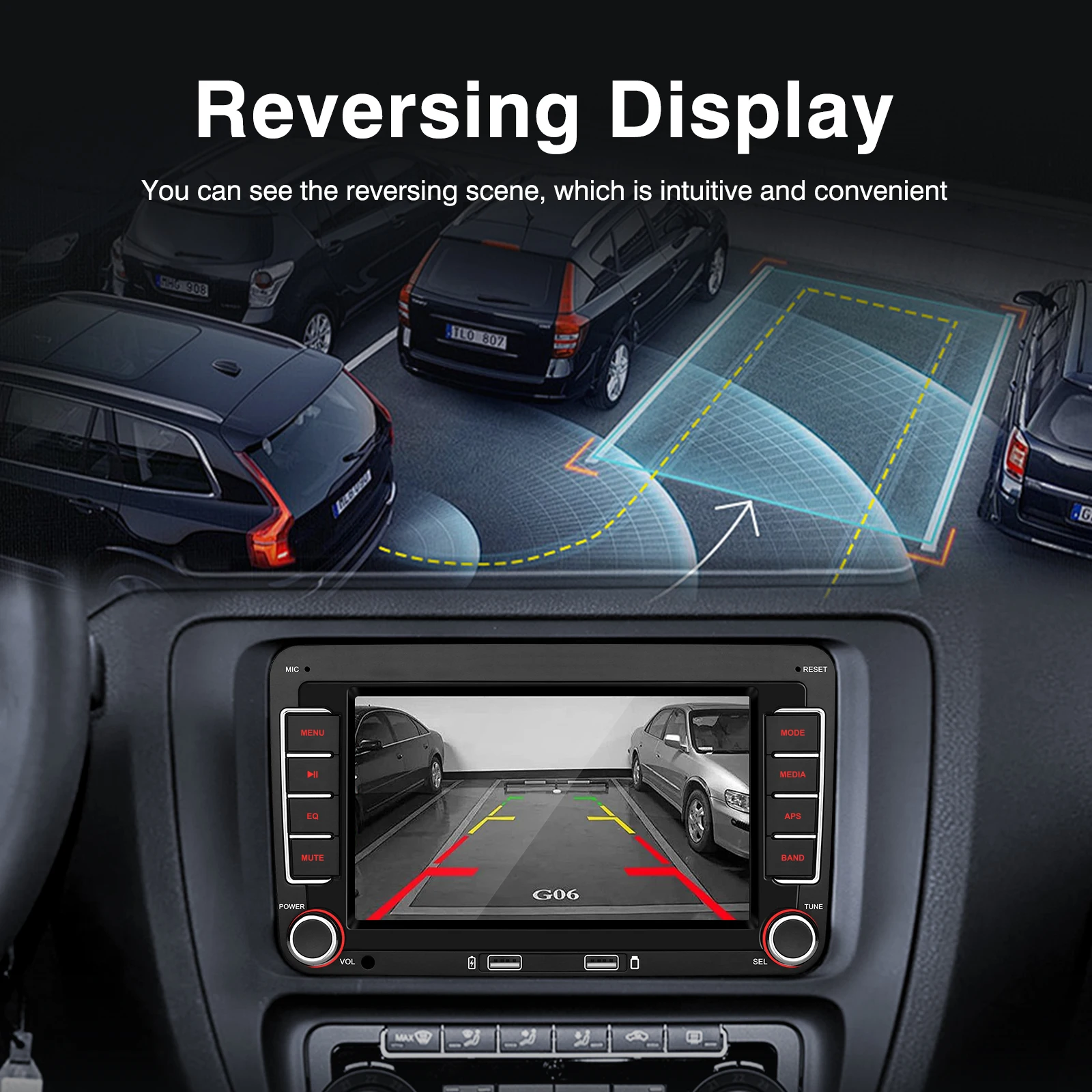 Ezonetronics 7inch Universal Car Stereo CarPlay Head Unit Bluetooth FM Radio GPS for VW Passat Golf MK5 MK6 Jetta T5 EOS POLO
