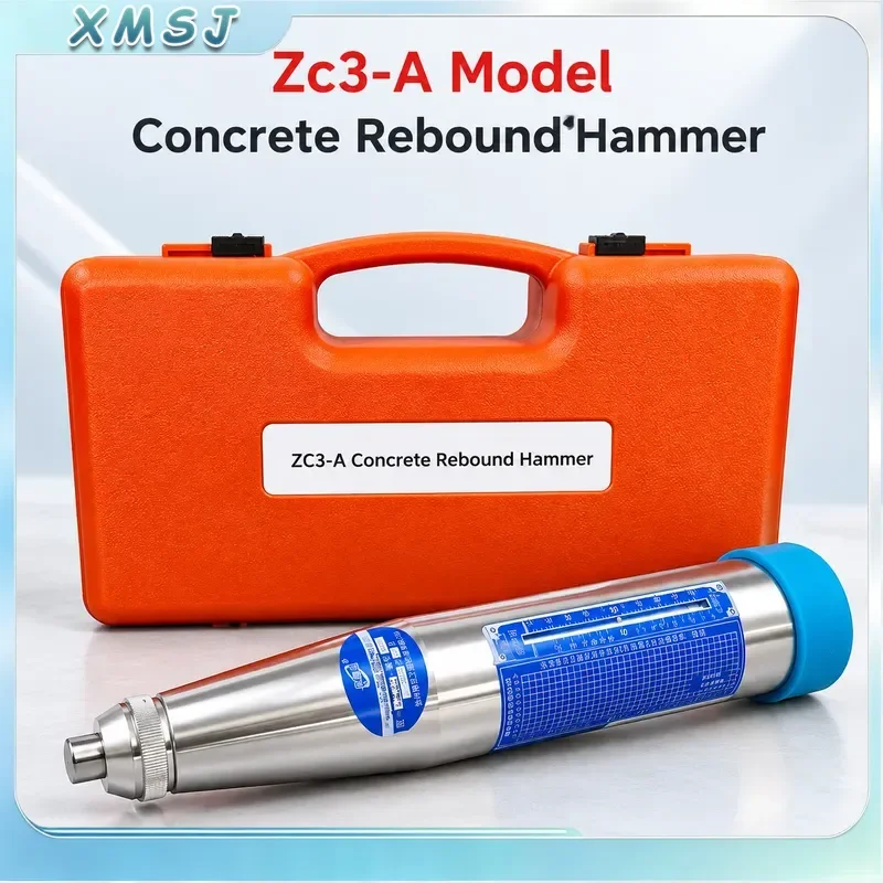 Silver Rebound Hammer for Mortar Concrete Test Sclerometer Schmidt Hardness Tester ZC3-A Digital Surface Strength Measurement