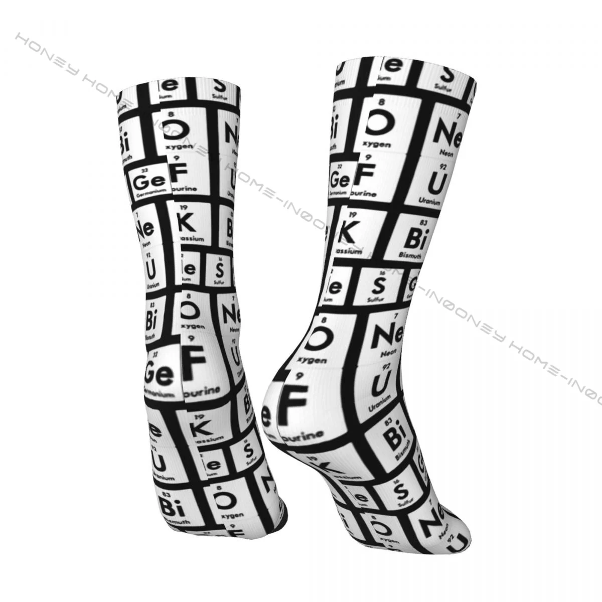 Vintage Periodic Table Joke Elements Men\'s Socks Chemistry Chemist Science  Unisex Harajuku Seamless Printed Crew Sock Boys Gift