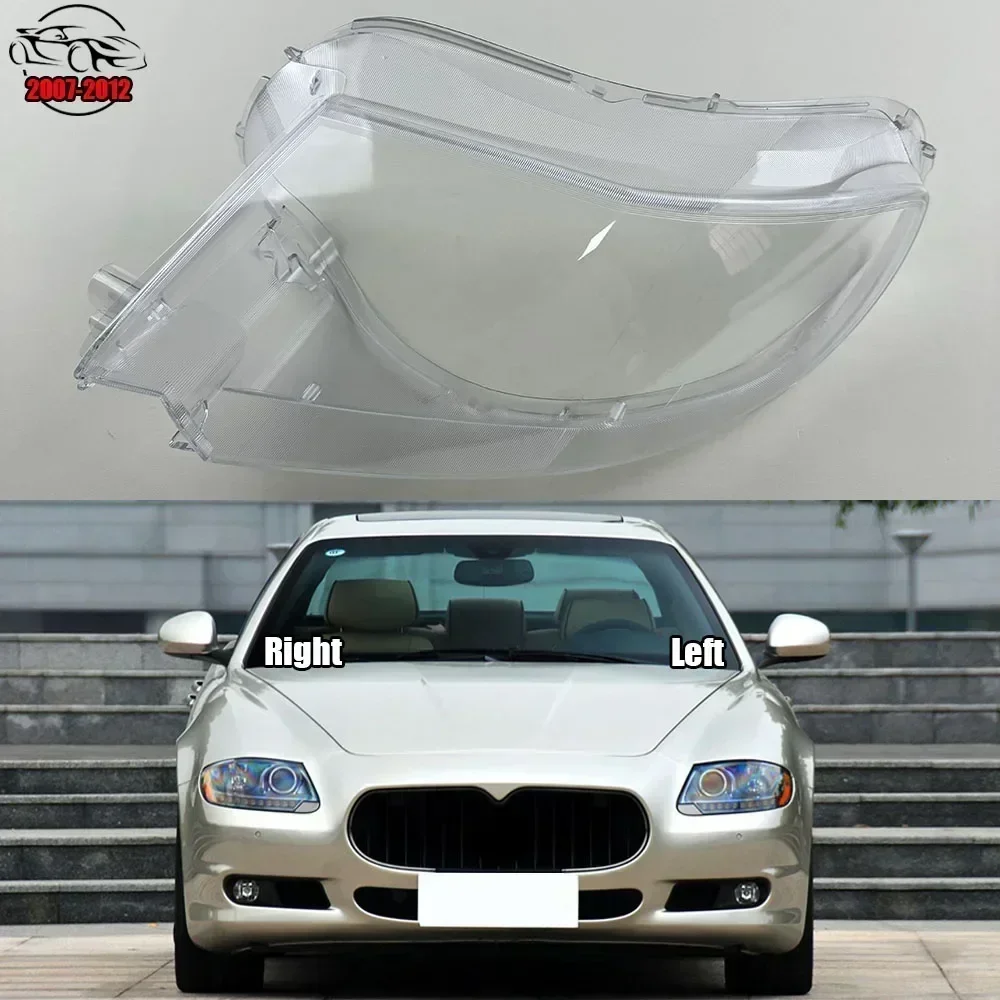 

For Maserati Quattroporte 2007-2012 Lamp Shade Front Headlamp Cover Transparent Lampshade Headlight Shell Masks Plexiglass
