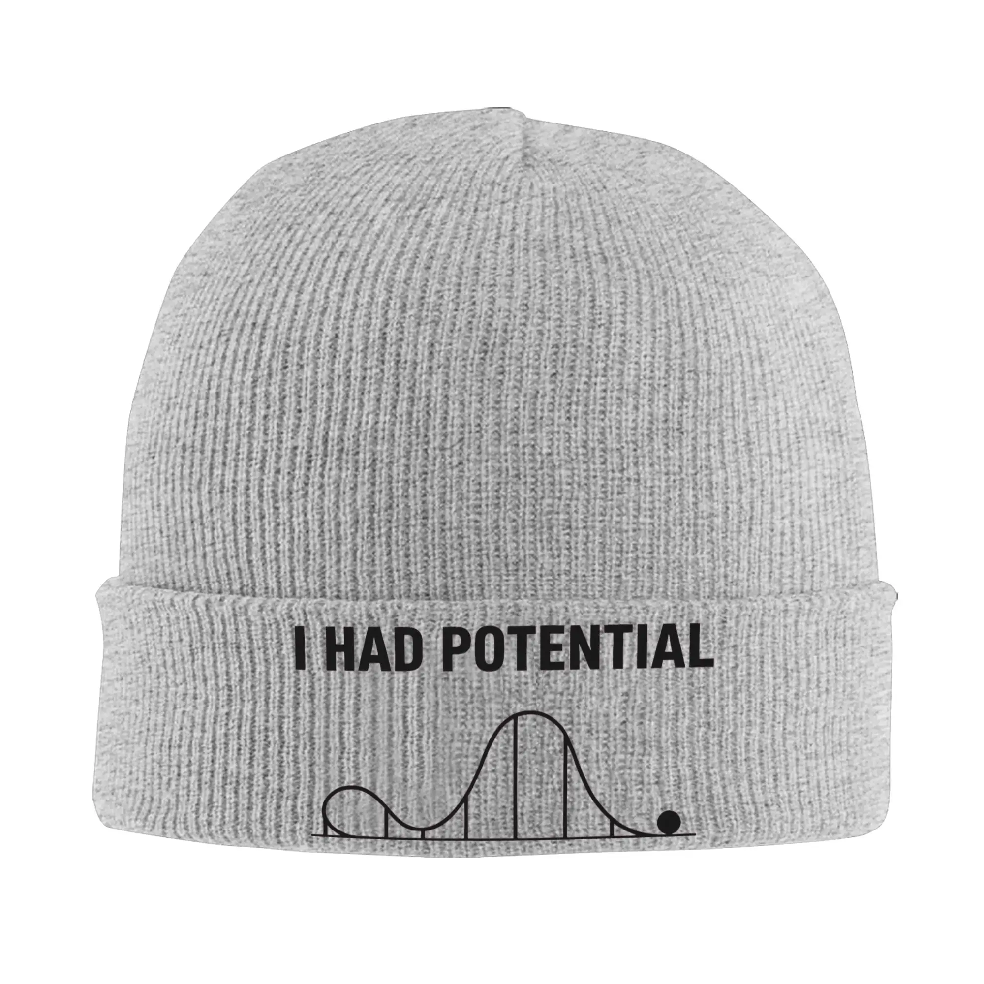 Sarcastic Meme I Had Potential Knitted Hat Beanie Autumn Winter Hat Warm Unisex  Color Project Hail Mary  Caps for Men Women