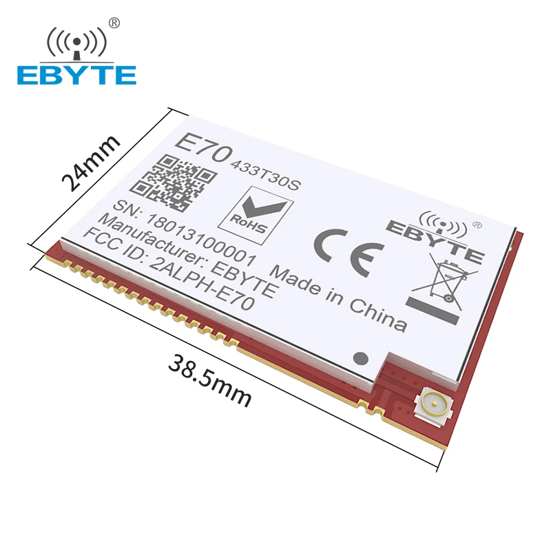 CC1310 433MHz Module Wireless Transceiver 30dBm UART Interface Long Distance 6km IPEX Antenna EBYTE E70-433T30S Receiver