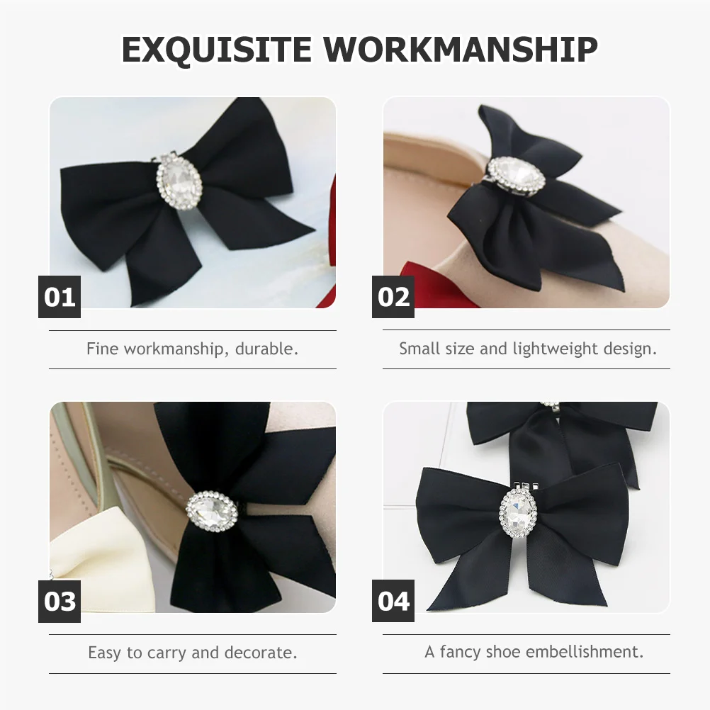 

2Pcs Detachable Bow Shoe Clips Instant Transform Shoes Decorative Accessories For Women Heels Pumps