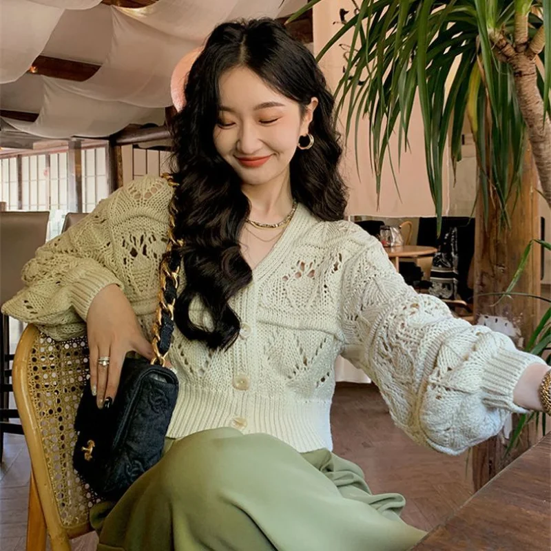 Kadınlar için hırka Katı Tasar - Crop Cardigan Vintage incelemesi ve fiyatı