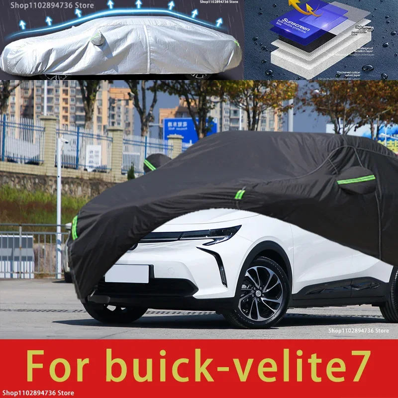 

For buick velite7 fit Outdoor Protection Full Car Covers Snow Cover Sunshade Waterproof Dustproof Exterior black car cover