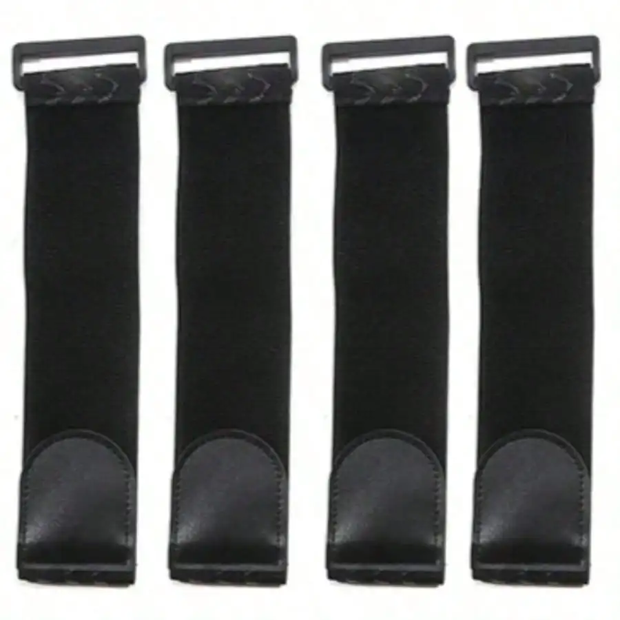 

4Pcs Black Heavy Duty Reusable Loop Cinch Straps Adjustable Fastening Securing Cable Straps Elastic
