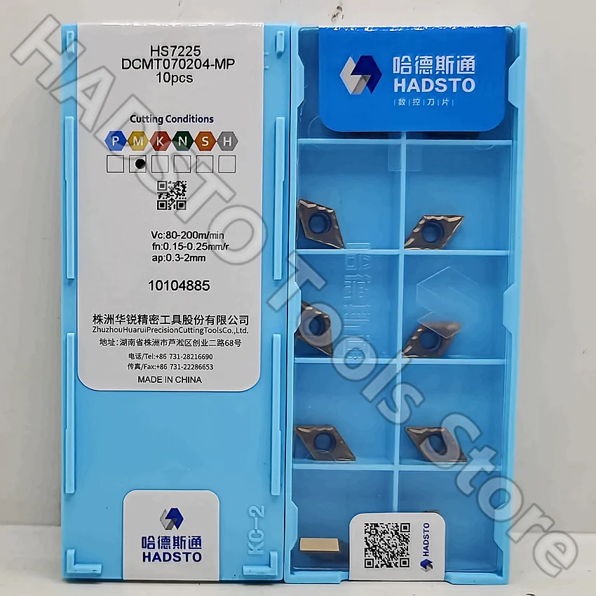 Imagem -05 - Carboneto do Cnc Insere Inserções de Giro Dcmt070204-mp Hs7125 Dcmt070208-mv Hs7125 Dcmt21.51 Dcmt21.52 Hadsto o