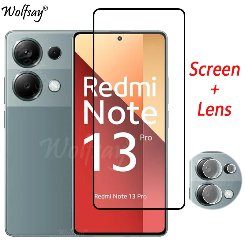 Tempered Glass For Redmi Note 13 Pro 4G Screen Protector For Redmi Note 13 Pro 4G Camera Glass For Redmi Note 13 Pro 4G Glass