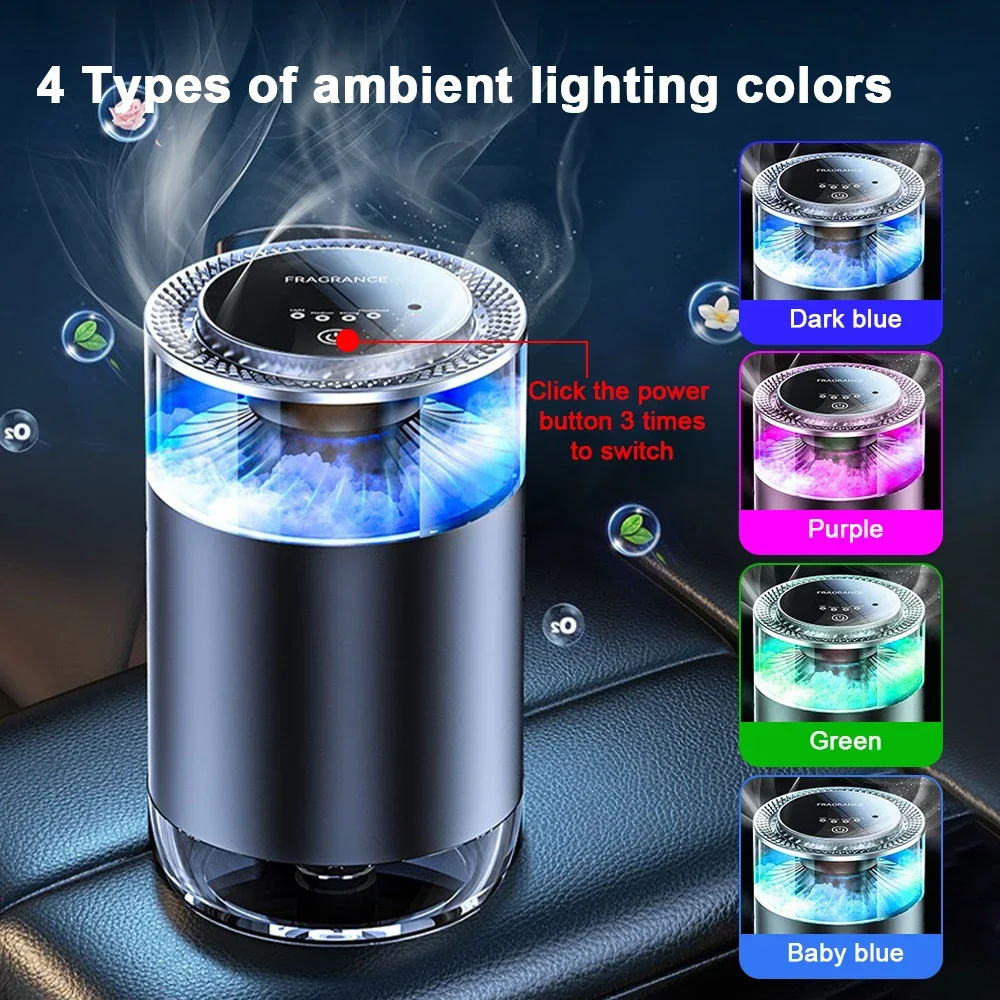 New Smart Car Fragrance  Air Fresheners Ambient Light Auto On/Off Car Air Freshener Diffuser Adjustable Intensity