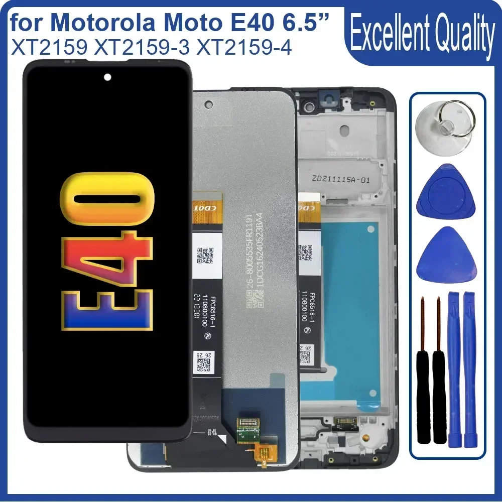 New Tested LCD for Motorola Moto E40 XT2159-3 LCD Display Touch Screen Digitizer Assembly Replacement for Moto E40 XT2159-4 LCD