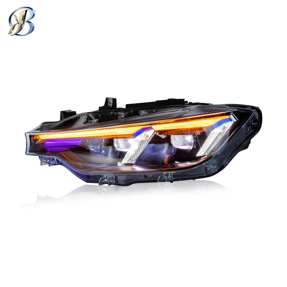 Suitable for refitting 12-18 BMW BMW3 Series F30/F35 laser headlights, daytime running lights and double hook headlights.