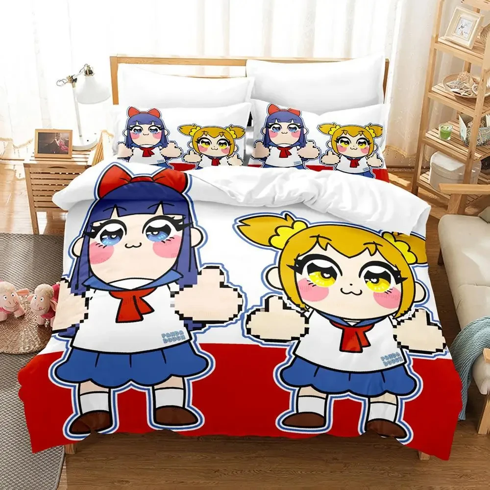 

Anime Pop Team Epic PIPI Bedding Set Duvet Cover Bed Set Quilt Cover Pillowcase Comforter king Queen Size Boys Adult Bedding Set