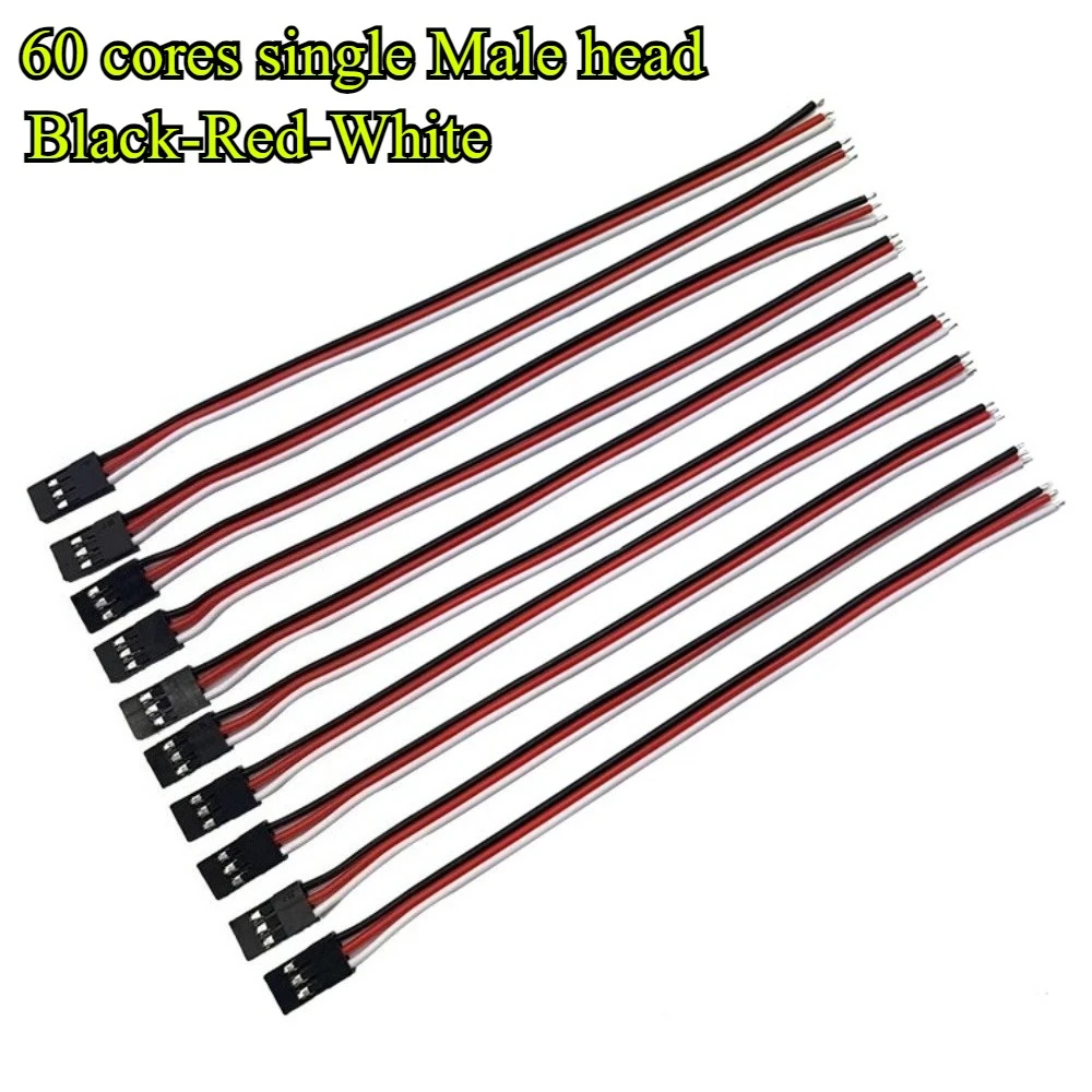 10 قطعة سلكية مسبقًا JR Futaba ذكر أنثى موصل مؤازر التوصيل 60 النوى دوبونت 3P طول السلك 10/15/20/30/50 سنتيمتر لطائرة نموذج سيارة RC