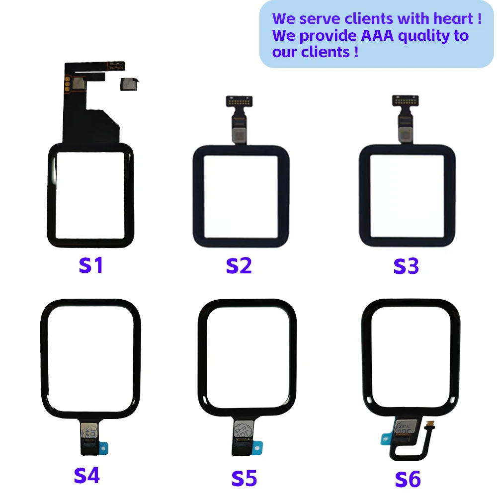 

Touch Screen Digitizer Glass Lens Panel With OCA For Watch series SE 2 3 4 5 6 S3 S4 S5 S6 38mm 42mm 40mm 44mm Replacment