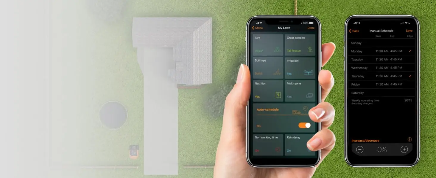 Landroid App worx robotic lawn mower