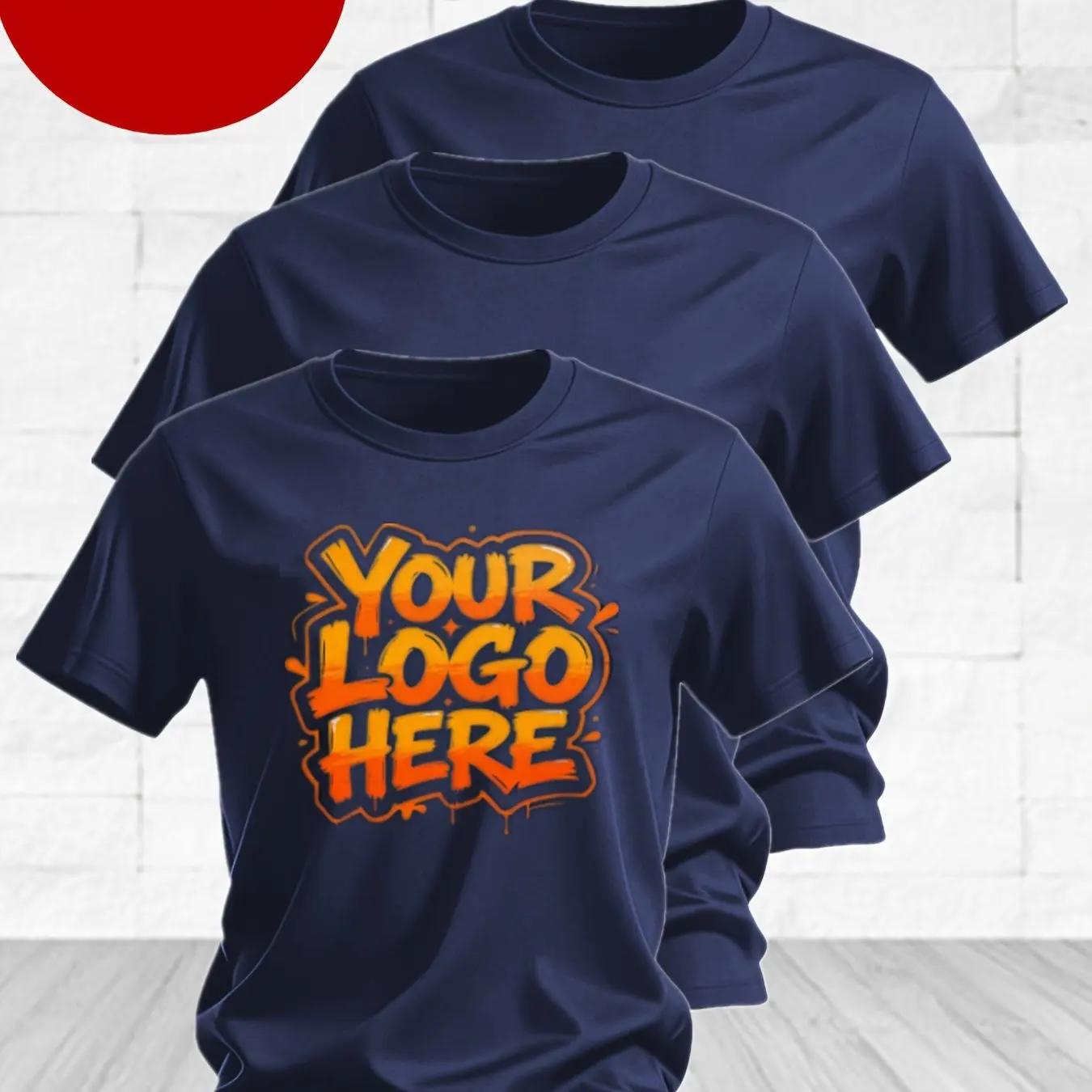 【3-piece Set】Customized Men's Casual Sports T-Shirt, capable of printing patterns/photos/logos/signs/round-neck breathable and q