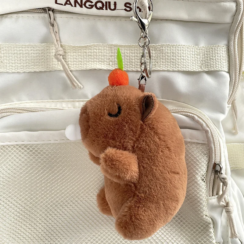 Capivara Longo Cabelo Boneca Enfeites, Bonito Chaveiros, Sacos Criativos, Pingente, Personalidade Brinquedos, Pequenos Presentes para Meninas