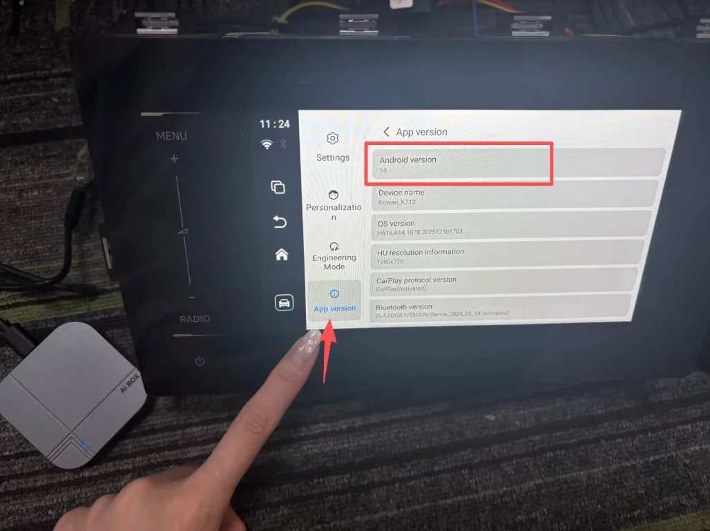 Smart AI Box Android14 4G+64G/2G+32G Kabelloses CarPlay Android Auto TV-Box für YouTube Netflix für VW Nissan Toyota Hyundai Ford – Detail 2