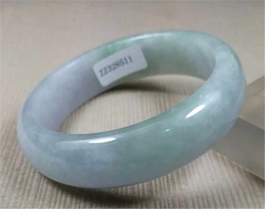 58.5mm Certified Natural Green Lavender Jadeite Bracelet Bangle Emerald Bracelet