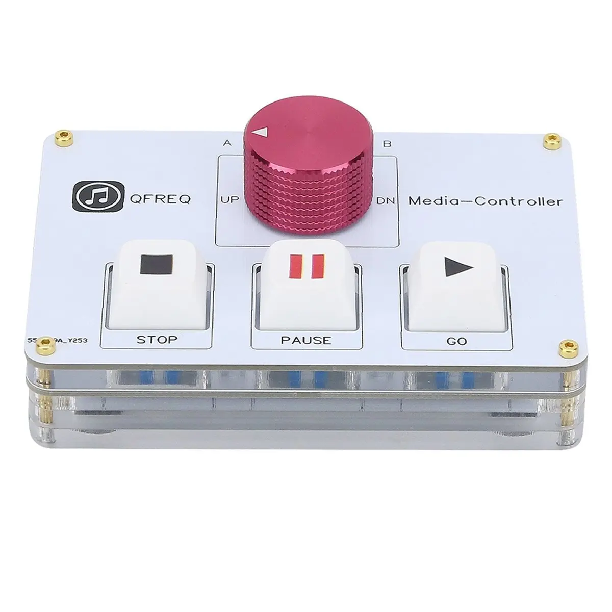 Controlador QLAB Compatible con Dos Computadoras, A para QLAB Hirrender P1, iTunes, KUGOU, Foobar2000, Negro