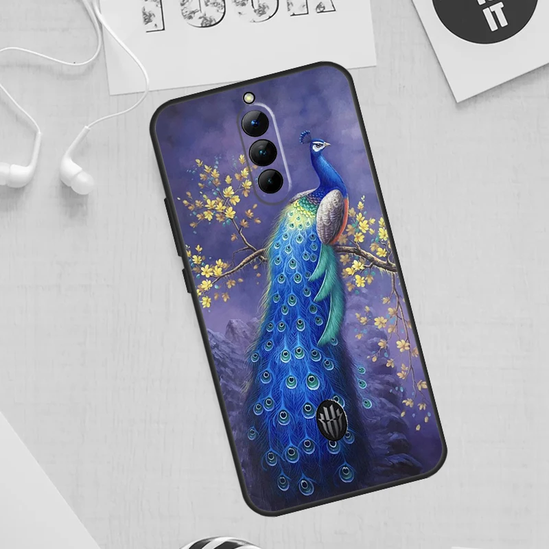 Animal Peacock Pattern Phone Case For ZTE Nubia Red Magic 9 Pro 8 Pro Plus 6 7 6S 7S 8S Pro 6R 5S 5G Back Cover