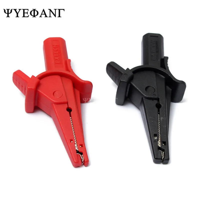 2Pcs 10A 1000V Alligator Clip Copper For Multimeter Pen 4mm Banana Test Probes