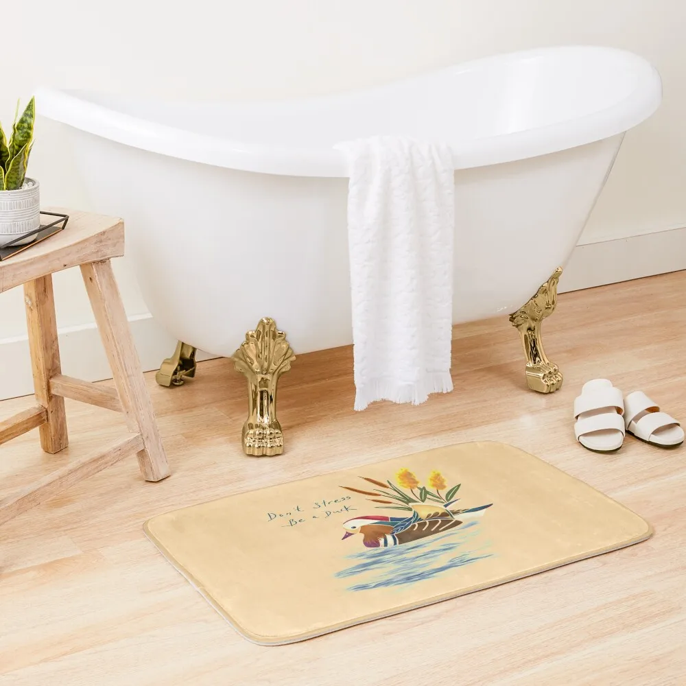 

Don't Stress Be a Duck Bath Mat Carpet Rug DoorEntrance Door Floors For Bathroom Hallways Mat