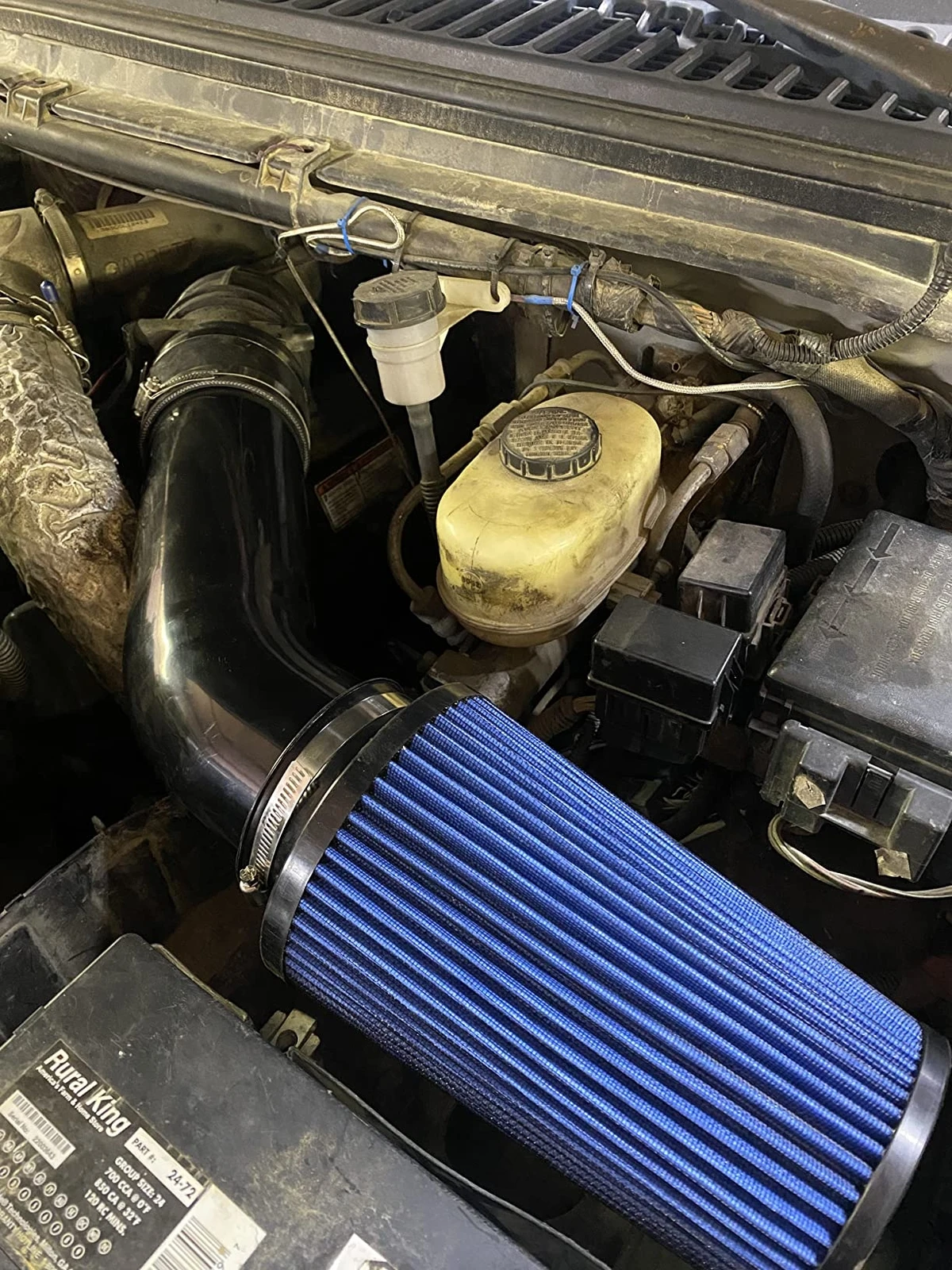 Tubo e filtro de admissão de ar frio para arrast5-2003 F250 F350 F450 Super Duty 7.3L Powerstroke Diesel AF-1018