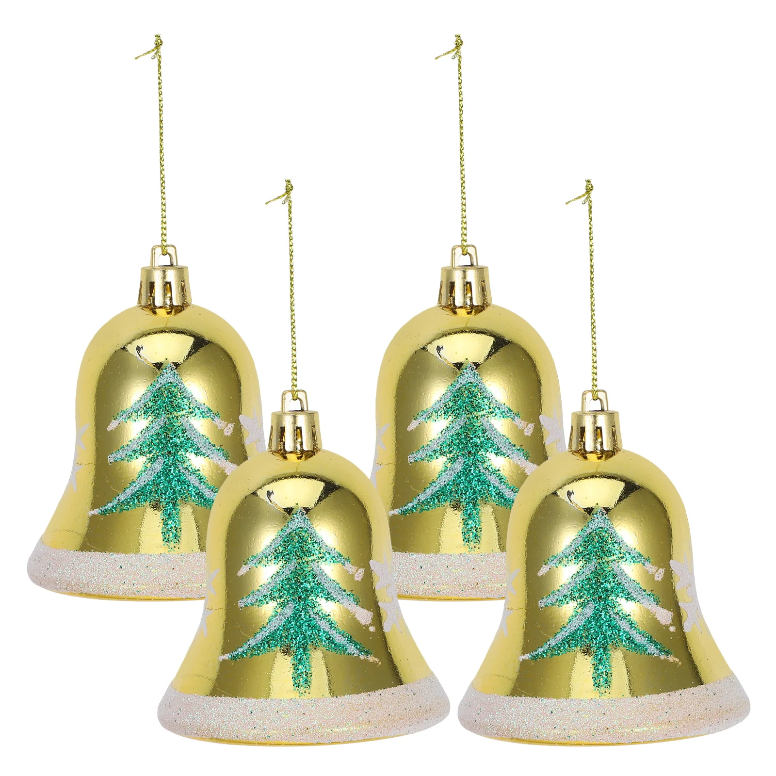 

4Pcs Christmas Bell Hanging Ornaments Safe Lightweight Xmas Tree Pendant Party Decoration Xmas Supplies Christmas Bell Ornaments