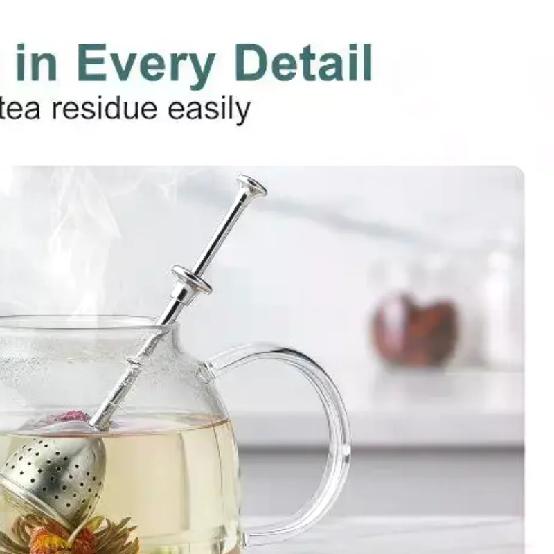 304 Stainless Steel Hanging Pipe Tea Leak Portable Creative Reusable Tea Strainer for Kitchen Home Tea Making Enthusiasts